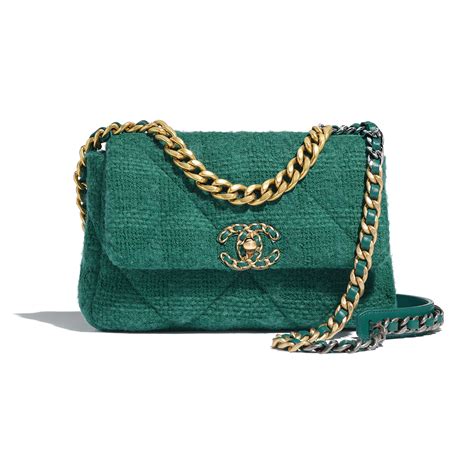 chanel 19 flap bag green|chanel bag 19 price.